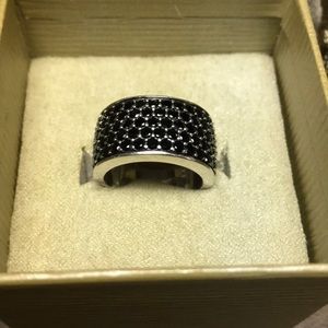 💕💝Black spinel band 925 SS